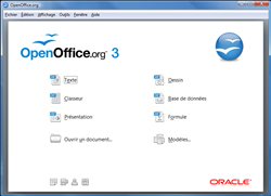 OpenOffice.org - Fenêtre de démarrage
