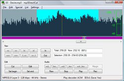 mp3DirectCut main window